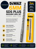 DeWalt 6mm SDS Plus Masonry Drill Bit Concrete Brick Stone Hammer
