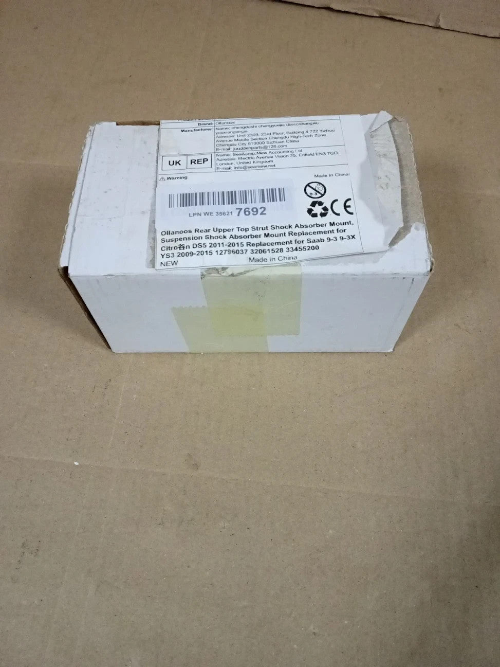Ollanoos Rear Upper Top Strut Shock Absorber Mount Suspension Replacement New