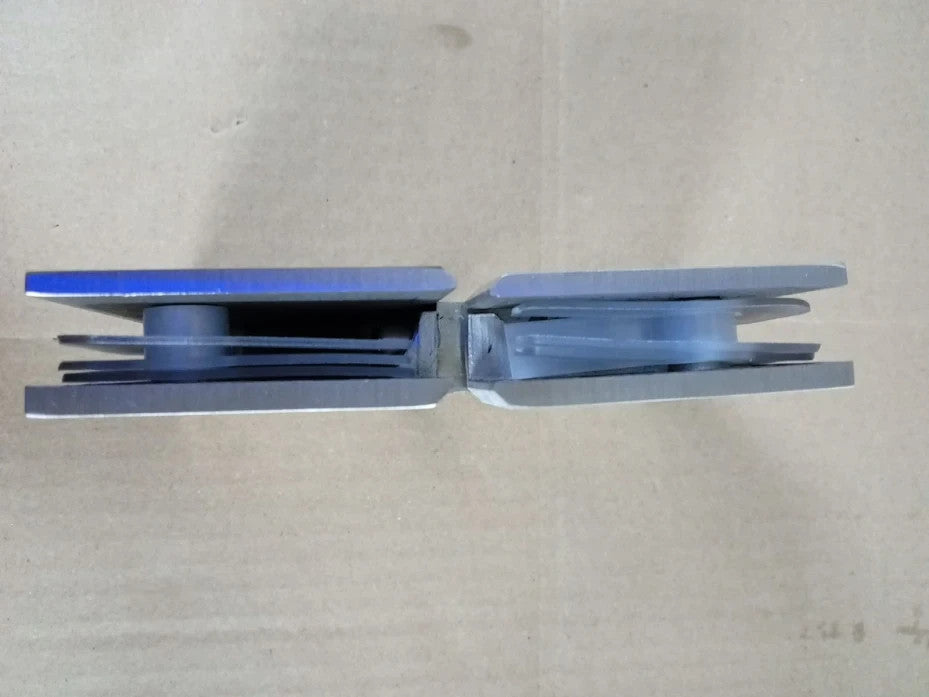 Alise 180° Glass Door Hinge Clamp Stainless Steel Heavy Brushed Duty Replacement