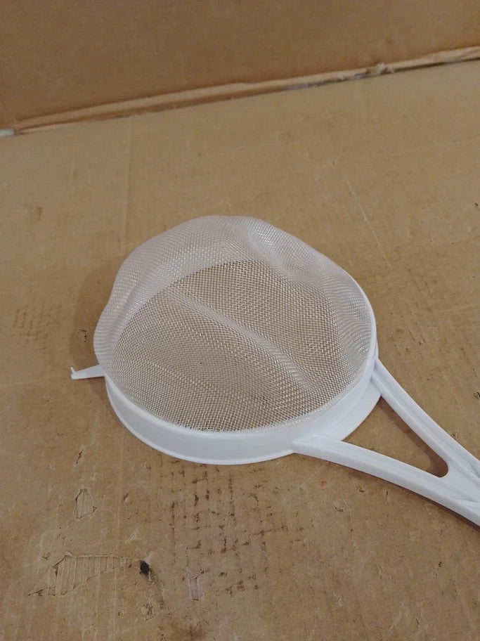 Chef Aid 18cm Wide Nylon Mesh Plastic Strainer White Ideal For Draining New