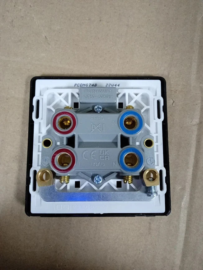 BG Electrical Cooker Control Switch Unit LED Power Indicator Single Plate New