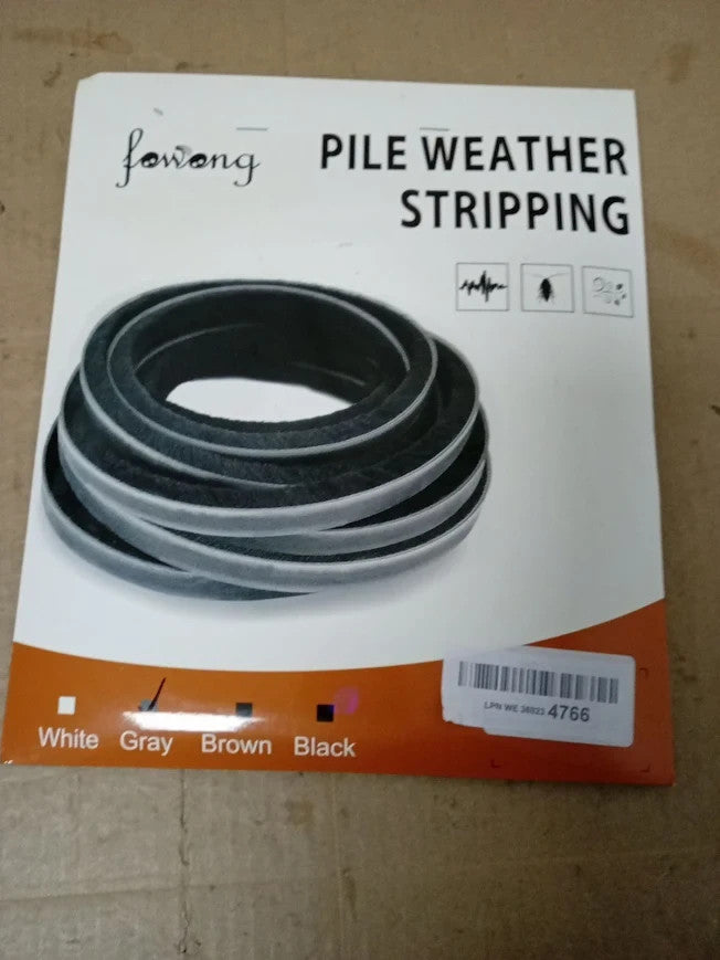 Fowong Draught Excluder Doors Windows Brush Seal Weatherstrip 4.9mx9mmx9mm New