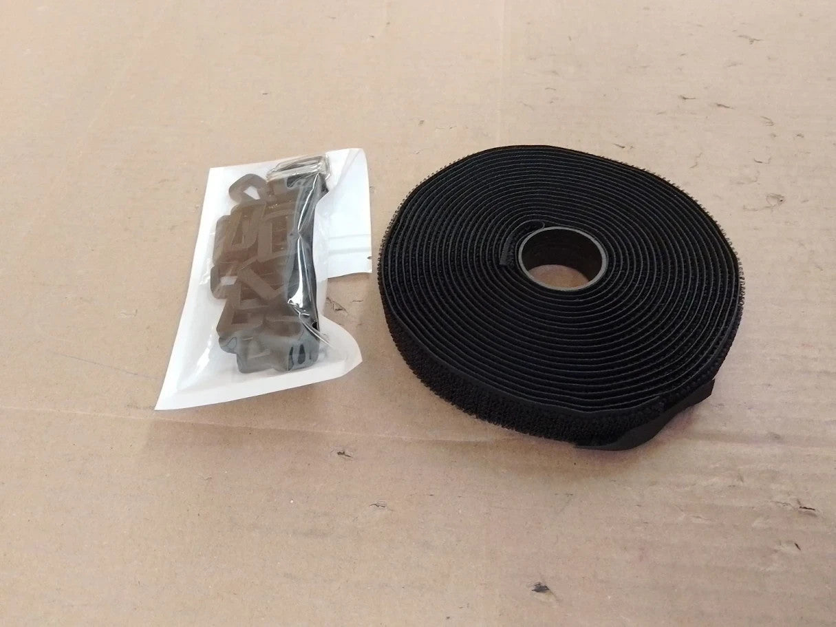 Redamancy 5mx2cm Reusable Cable Ties Buckles Black Straps Free Cut Length New