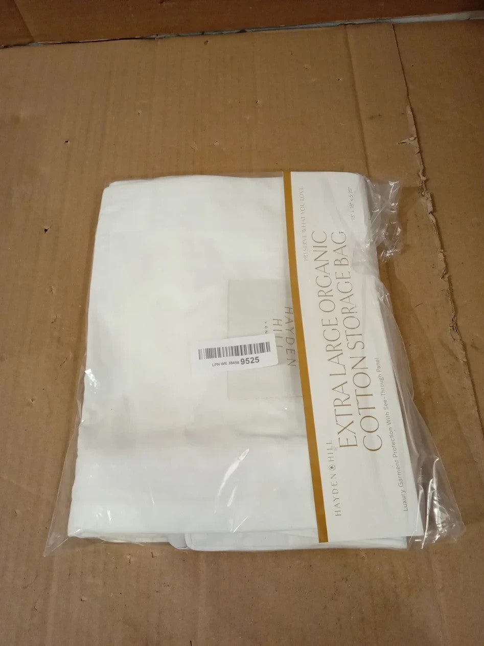 Hayden Hill Luxury Organic Cotton Sweater Storage Bag Cashmere 13"x18"x5.25" New