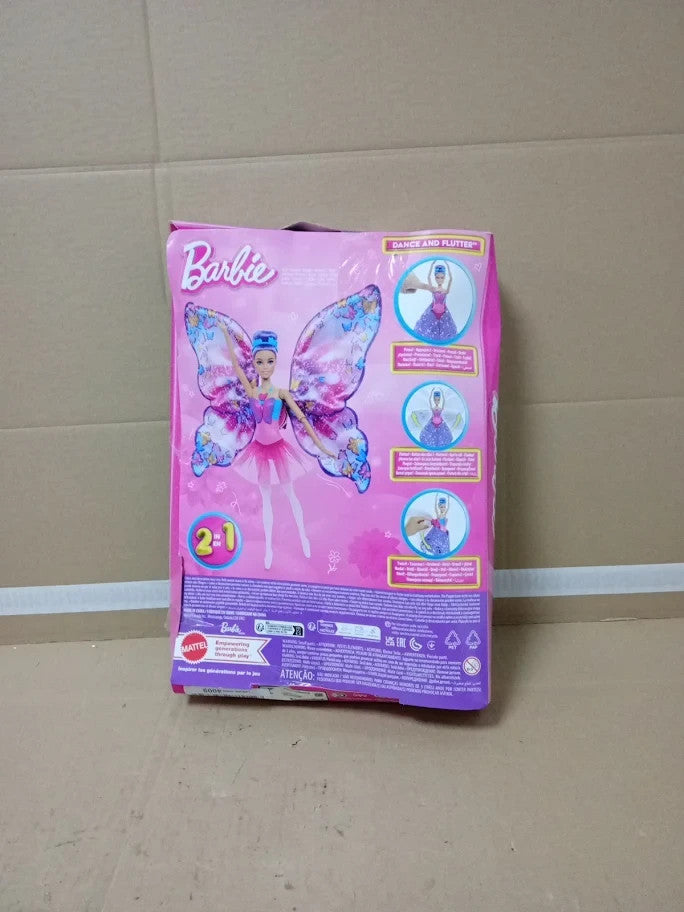 Barbie Dance Flutter Doll 2in1 Transformation Dancer Butterfly Wings 3+ New