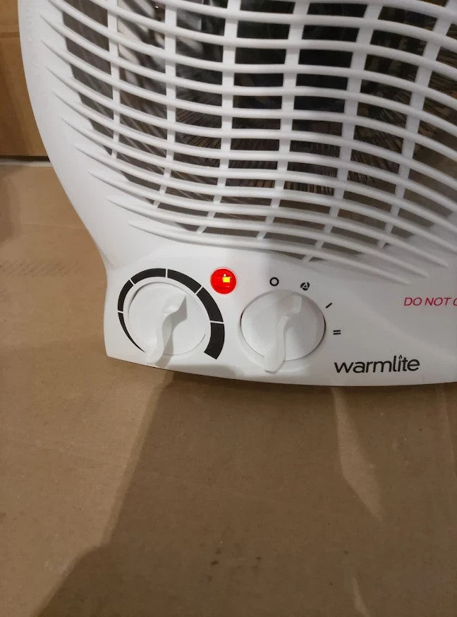 Warmlite WL44002 Thermo Fan Heater 2000W 2 Heat Settings Overheat Protection New