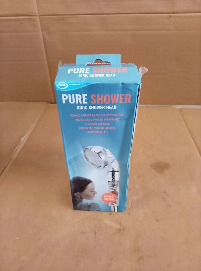 JML Pure Shower Ionic Shower Head High Pressure 3 Spray Modes Universal Fit New