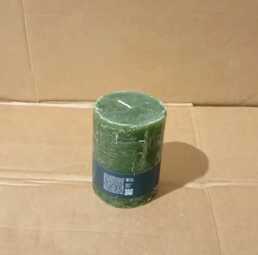 Spaas Rustic Pillar Candle Dark Green 100x130mm 95 Hour Burn Home Decor New