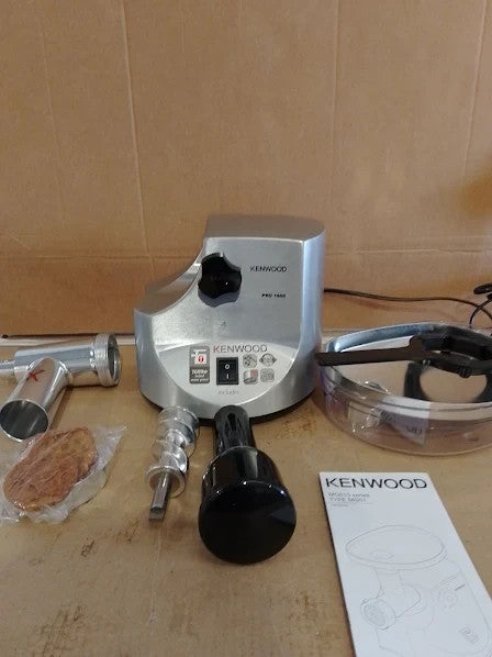 Kenwood MG510 Meat Grinder 1600W Silver Heavy Duty Die Cast Metal Body