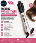 Phil Smith Rotating Hot Air Styler Brush Ceramic Hair Dryer Volumiser Curling
