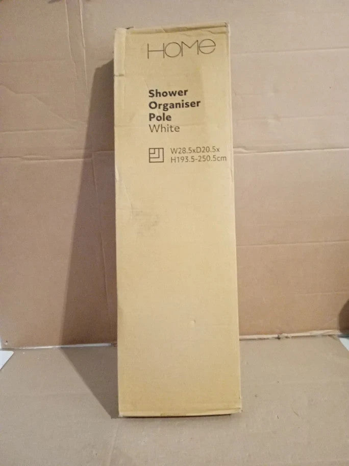 Argos Home Steel Shower Organiser Pole 4 Shelves 1.86x2.44mm White New