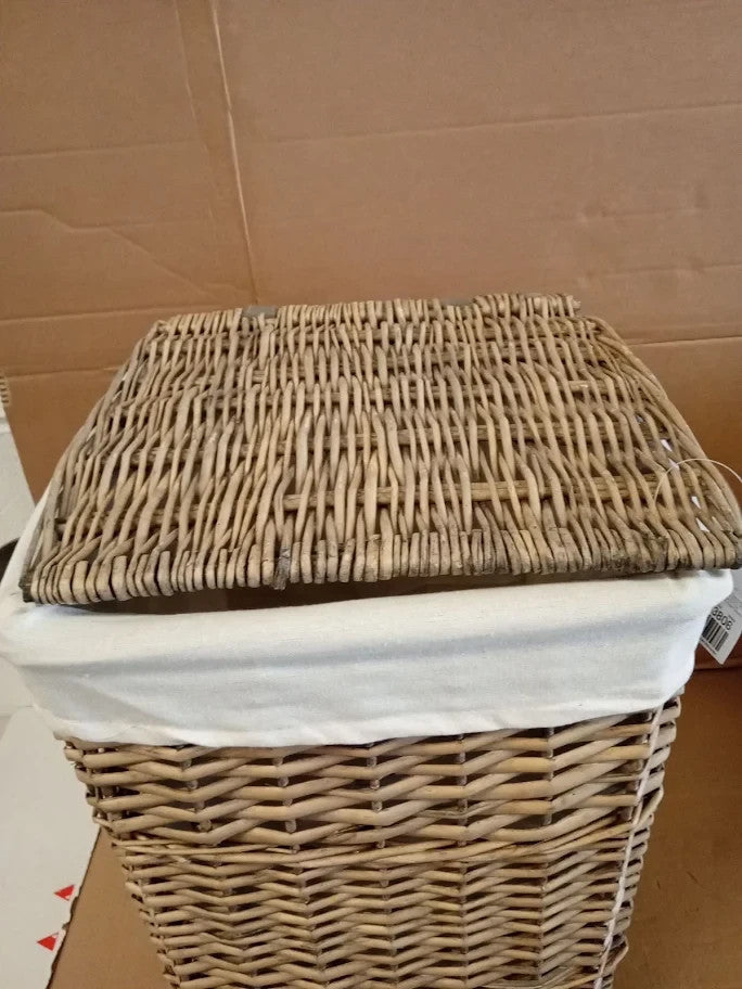 Argos Home Willow Laundry Basket Wicker Frame Grey 56x35x35cm