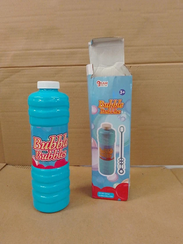 RAM ONLINE Giant 1Litre Bubble Mixture Wand Machines Garden Games Essential New