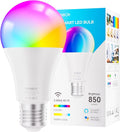 E27 Smart Bulb Alexa Light Screw A19 WiFi Smart Light 9w 16m Colours New