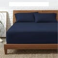 Funky Gadgets Superking Fitted Sheet Navy Blue 300 Thread Count 180x200cm New