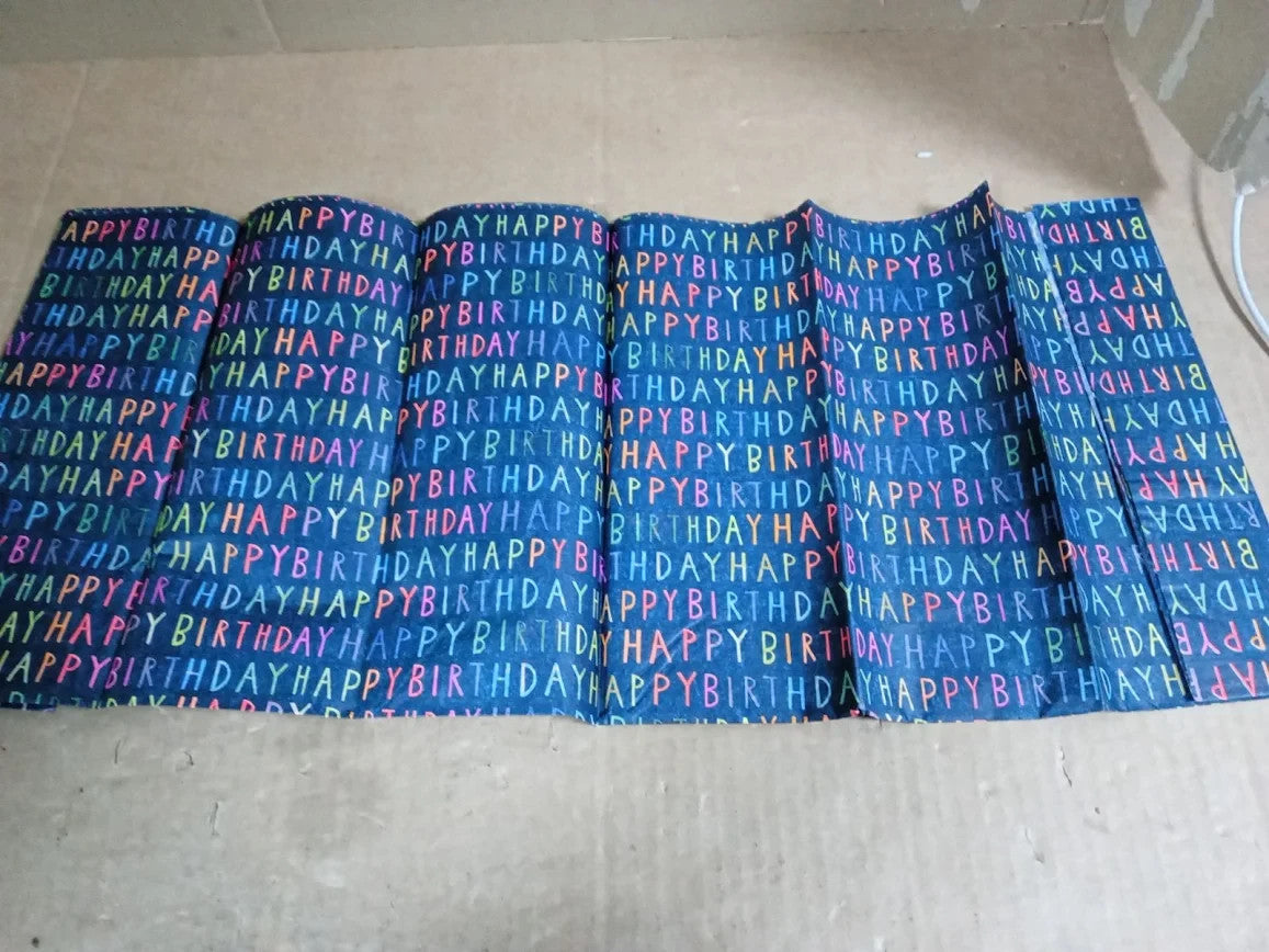 Navy Happy Birthday Tissue Paper New