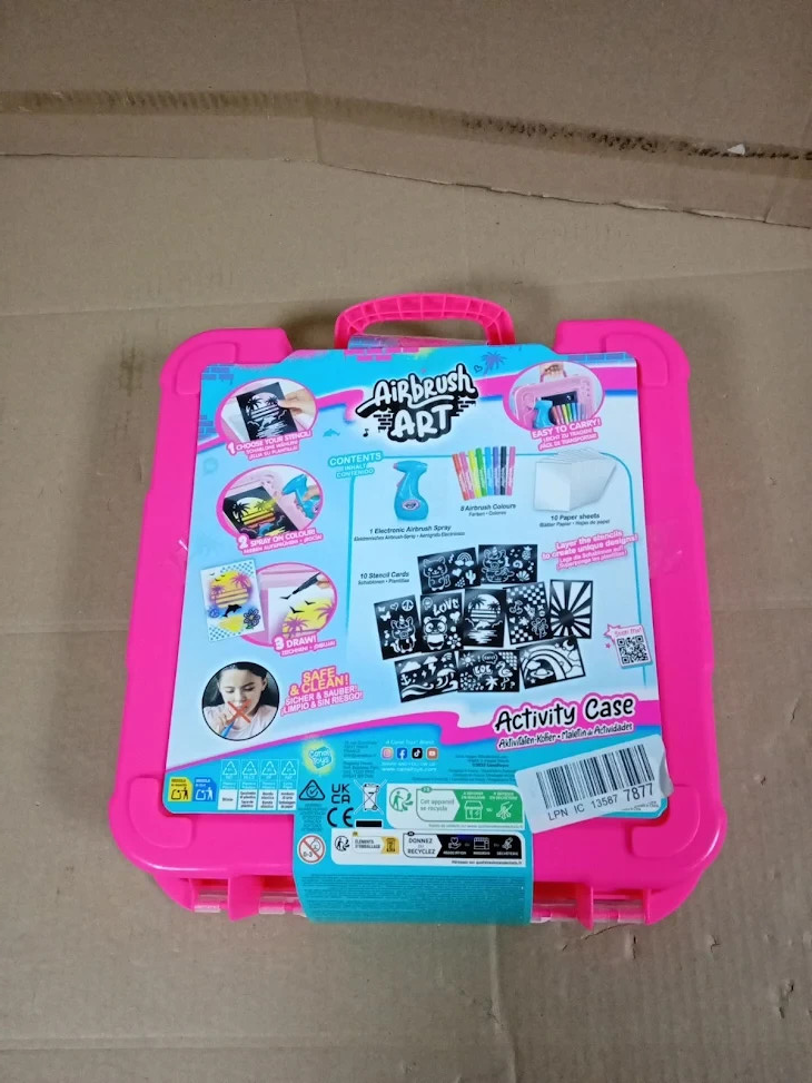 Airbrush Art Activity Case Customise Posters Childrens Gift Ages 6+ Crafts Toy