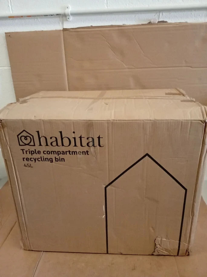 Habitat 45 Litre Triple Compartment Recycling Bin Made From Stainless Steel