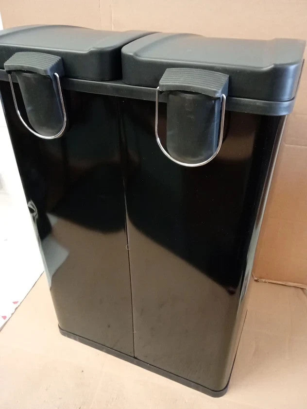 Habitat 60L Twin Compartment Bin Black New