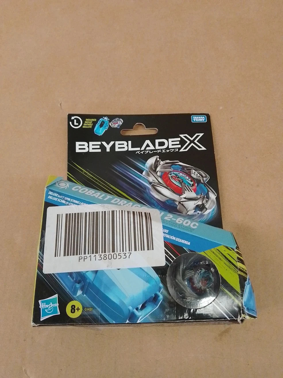 Beyblade X Cobalt Dragoon 2-60C Deluxe Left Spin String Launcher Set