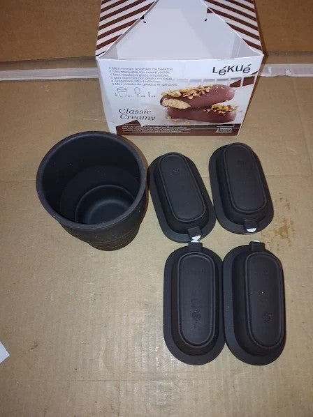 Lekue Classic Creamy Ice Cream Moulds 4 Unit Brown 3400235SUR 14x11.5x10.7cm