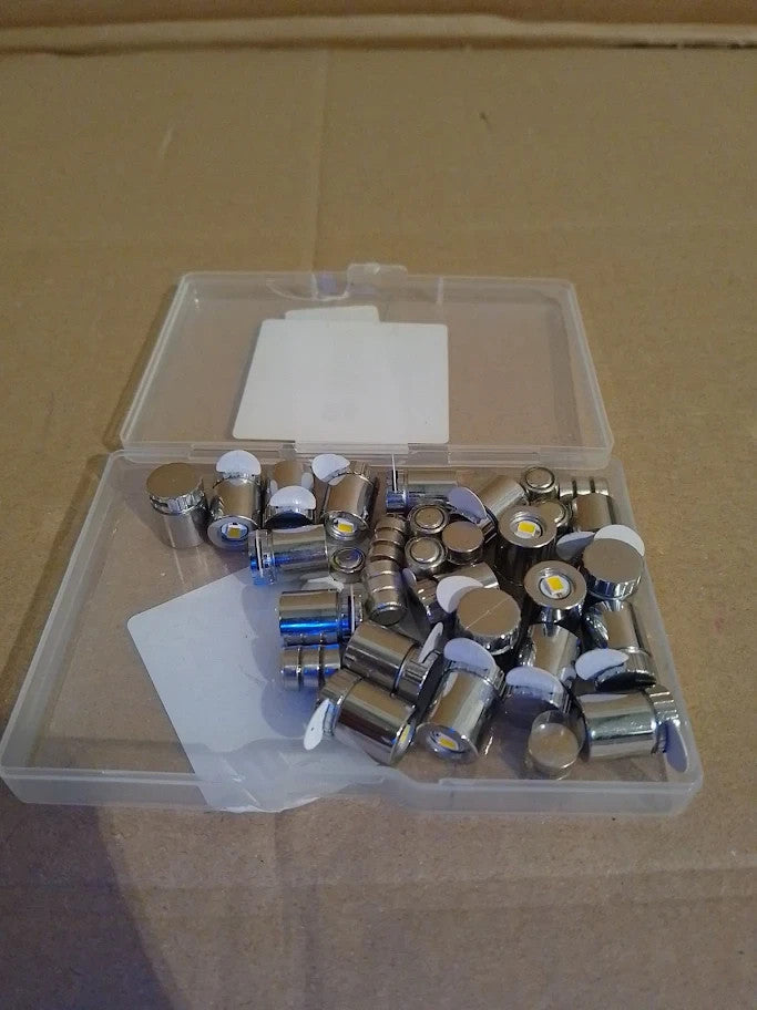 20pcs Miniature Mini Warm White Micro LED Lights Extra Battery New