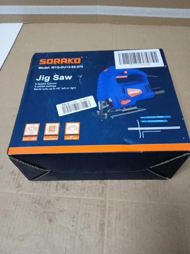 Sorako 600W Corded Wood Metal 800-3000SPM Electric 6 Speeds Blue