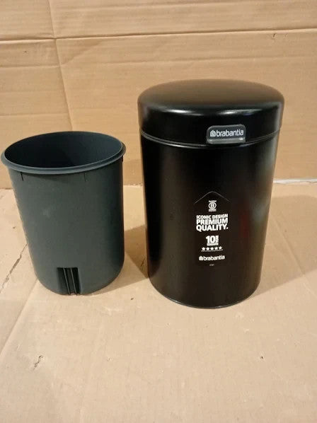Brabantia Wall Mounted Bin NewIcon 3L Metal Matt Black 23x17x26cm