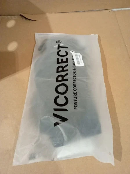 Vicorrect Posture Corrector Women Men Back Brace Support Black Small New