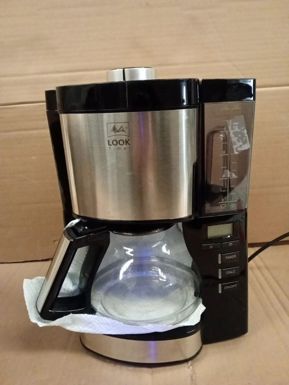 Melitta Filter Coffee Machine Look V Timer Model Stainless Steel 21x24x33cm