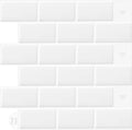 Wostick 10 Sheets 3D Self Adhesive Peel Stick Wall Splashback Tiles 30.5x30.5cm