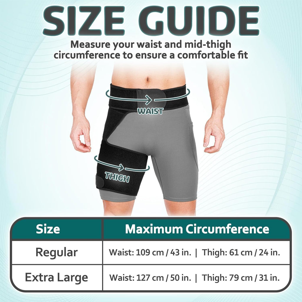 Cozlow Hip Brace Compression Wrap Regular Size Sciatica Pain Relief New
