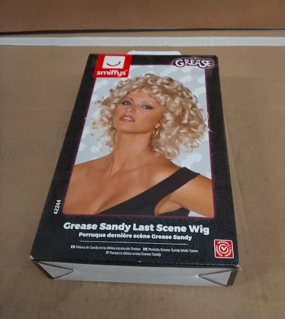 Smiffys Official Grease Sandy Last Scene Blonde Wig Fancy Costume Accessory New