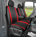 Baaz Van Seat Covers Universal Fit Most Trucks Vans Lorry Front Red Black New
