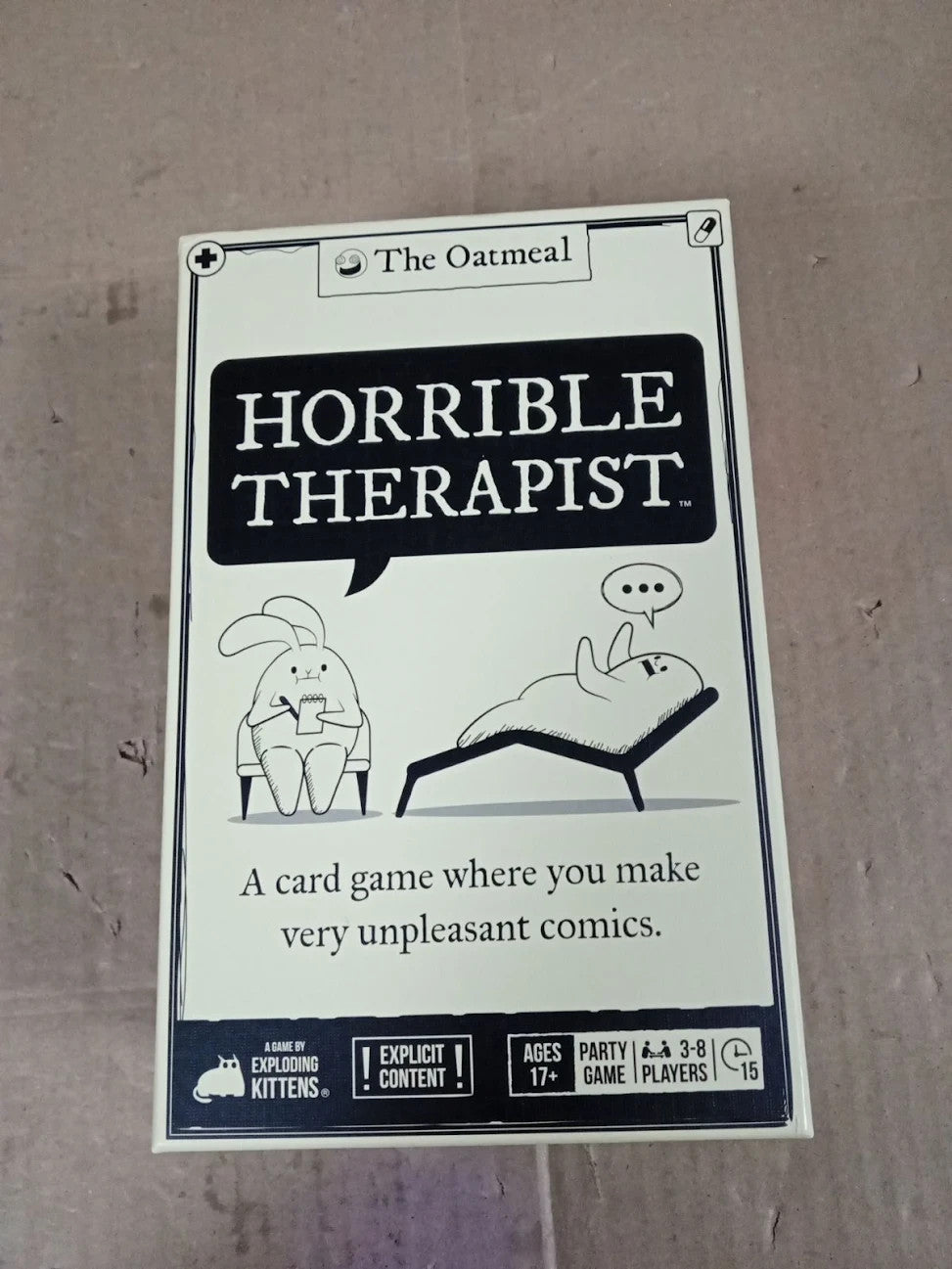Horrible Therapist Base Edition By Exploding Kittens 3-8 Players Ages 17+ New