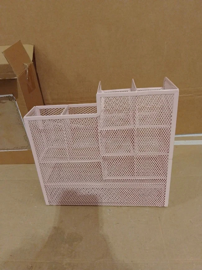 VITVITI Sturdy Mesh Desk Organiser Office Accessories Desk Stationery Pink