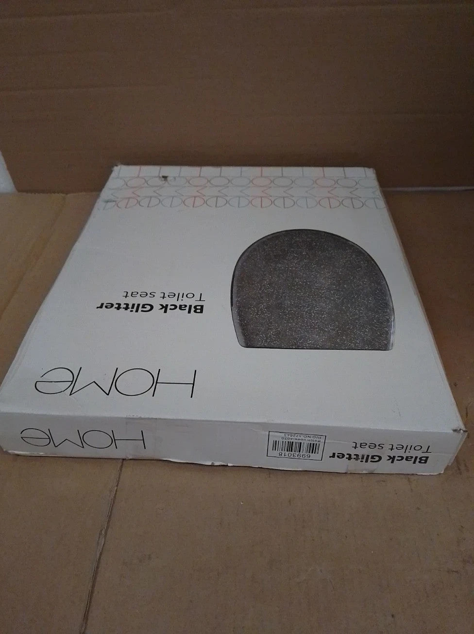 Argos Home Black Glitter Slow Close Toilet Seat Bathroom Replacement Design New