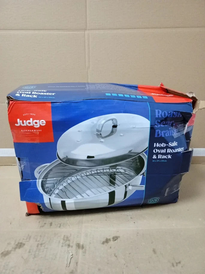 Judge Stainless Steel High Oval Roaster Lid 32x22x15cm Thermic Base New