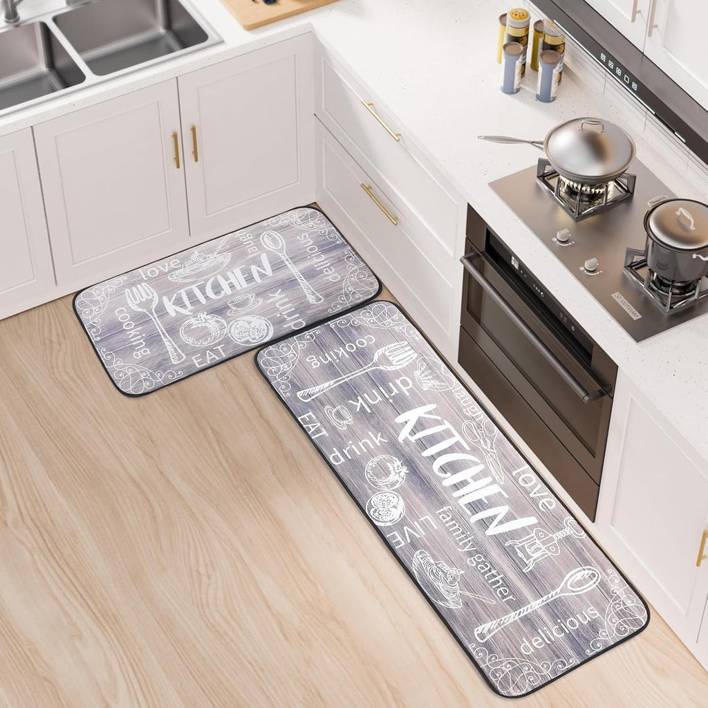7VSTOHS Kitchen Mat Durable Anti Fatigue Pvc Kitchen Waterproof Non Slip New
