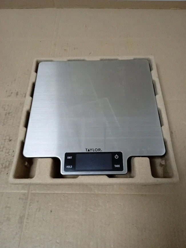 Taylor Pro Digital Large Kitchen Food Scales Standard Tare Feature 10kg Silver