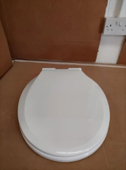 Argos Home Tongue Groove Style Toilet Seat White 45x37.3x5.3cm New