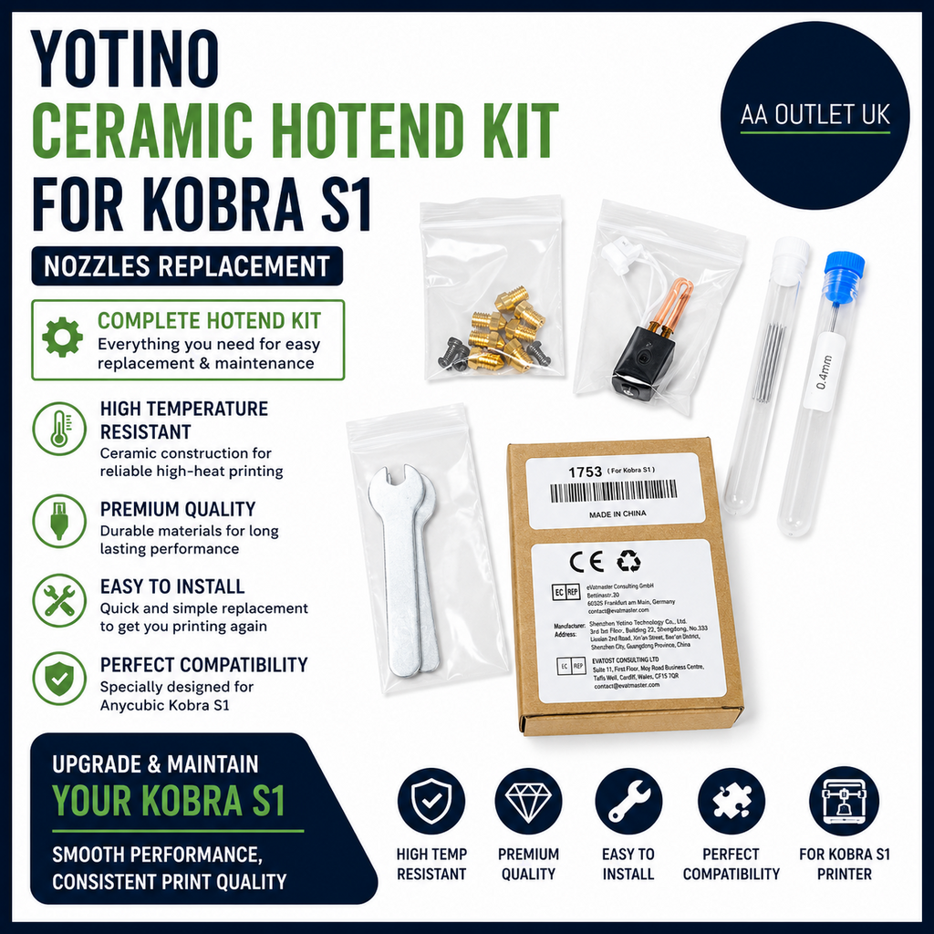 YOTINO Ceramic Hotend Kit Kobra S1 Combo Nozzles Replacement Durable Design
