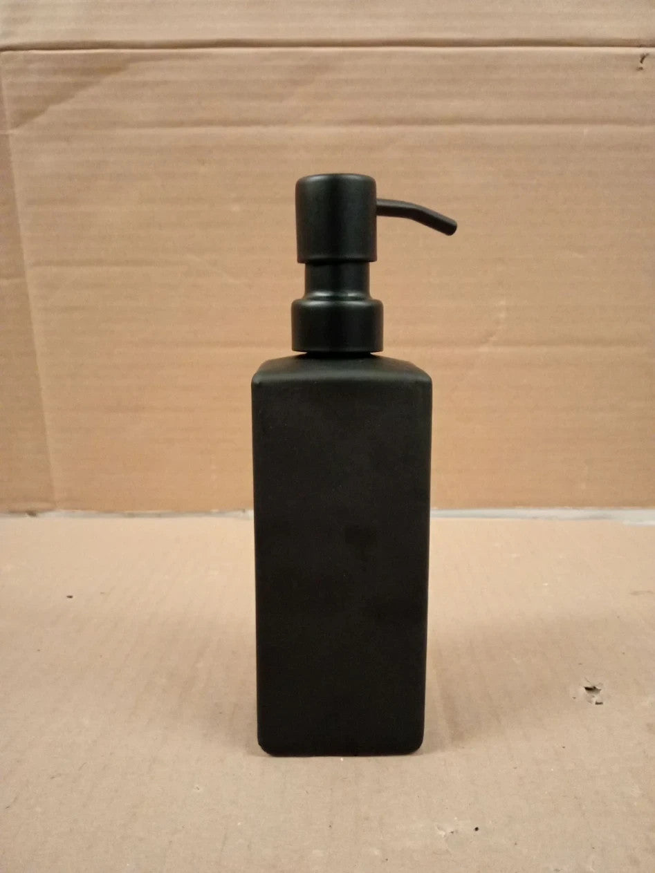 Soap Black Stainless Steel Pump Hand Soap Dispenser 350ml Waterproof Black