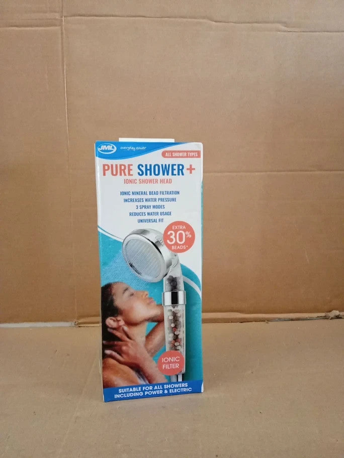 Jml 3 Function Pure Shower Head Easy Clean Chrome New