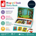 Janod Magnetic Book Story Book Magnetic Educational Set Encourages Motor 3+
