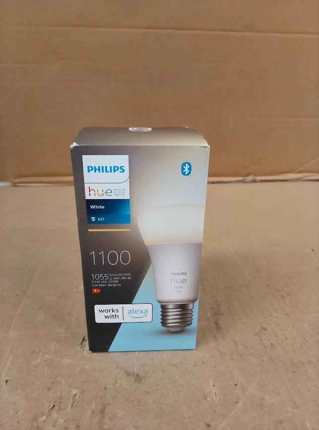 Philips Hue White E27 Lamp Single Pack 1x1055lm Dimmable Warm White New