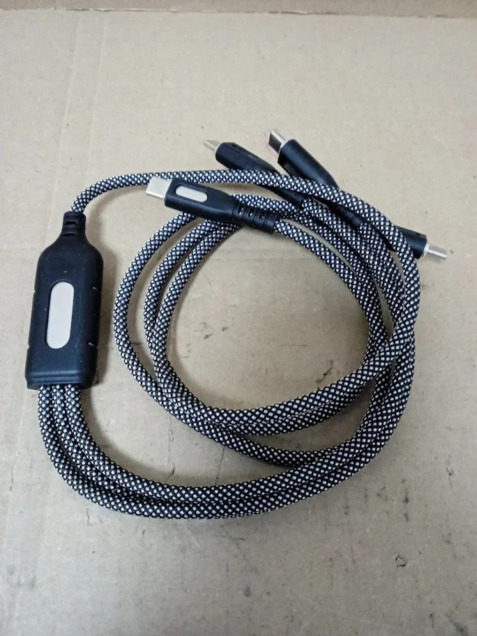 Amuvec 100W USB C Multi Charging Cable Total 100W Max 3in1 TypeC Fast Charge New