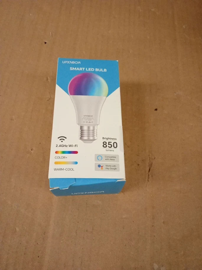 Upxnbor E27 Smart Bulb Alexa Light Screw A19 WiFi Smart 9W 2.4ghz Dimmable New