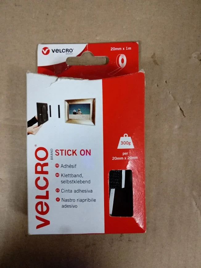Velcro Brand Stick On Fasteners Hook Side Only Perfect Home Office 20mmx10m New