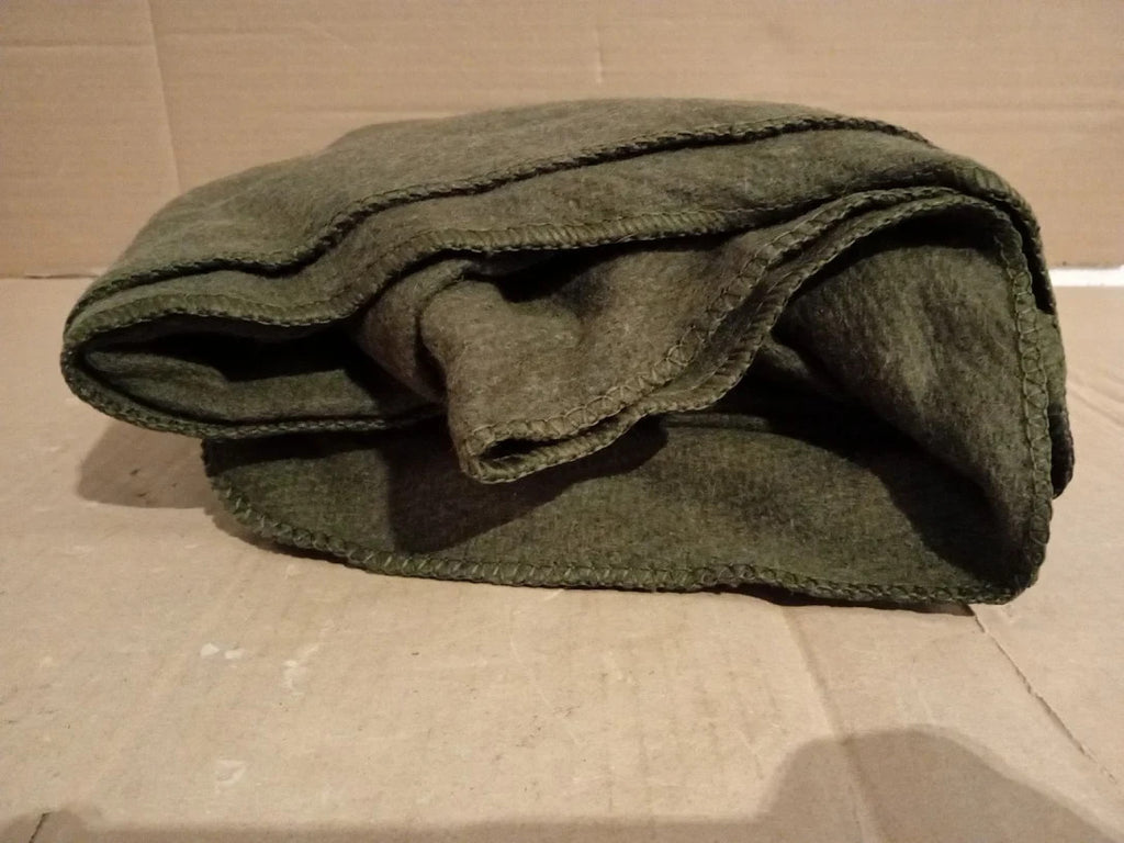 Everone Olive Drab 80% Wool Fire Retardant Blanket 66x90in Durable Minimalist
